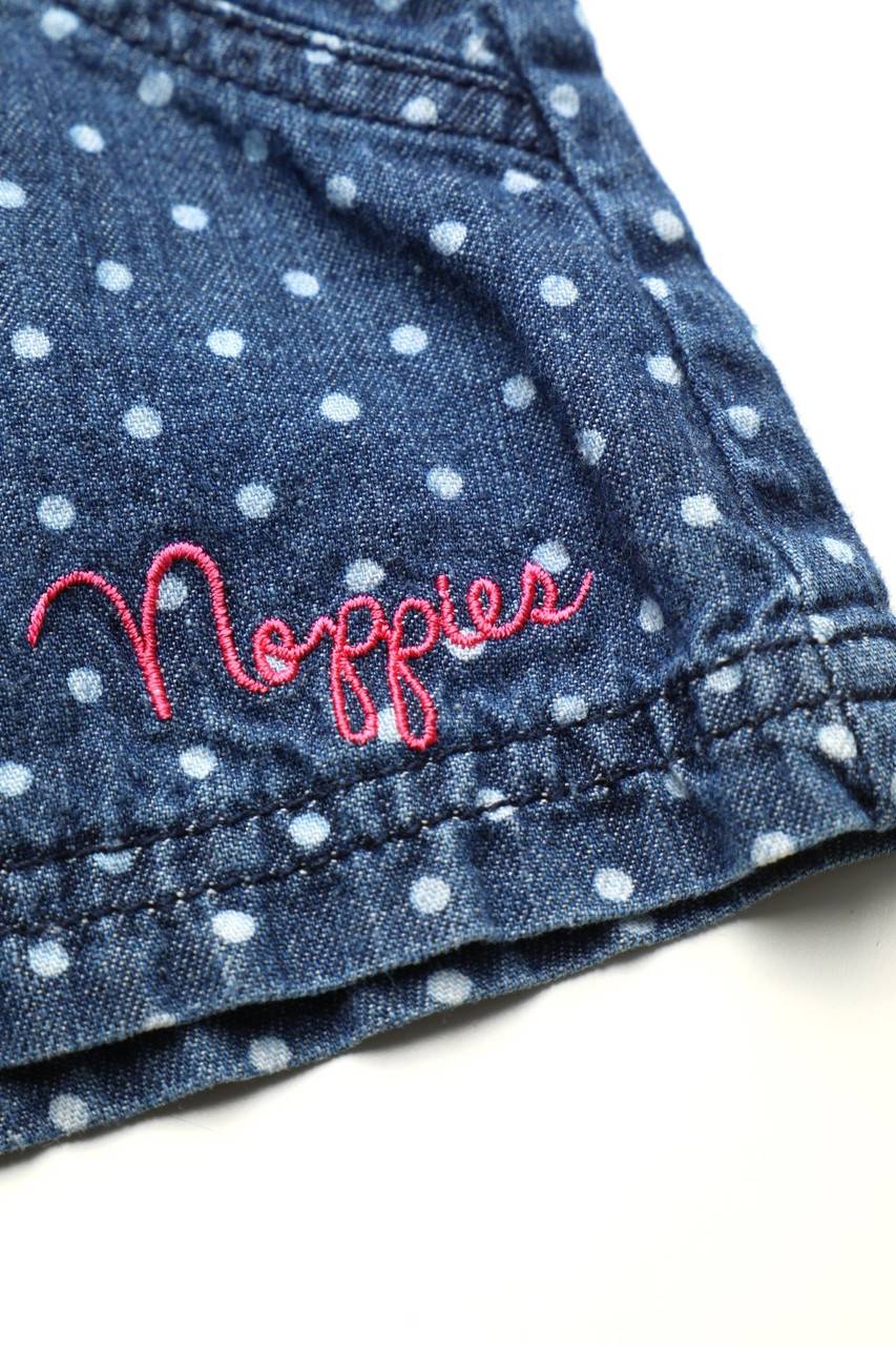 Carou Noppies Denim-Kleid Mit Punkten
