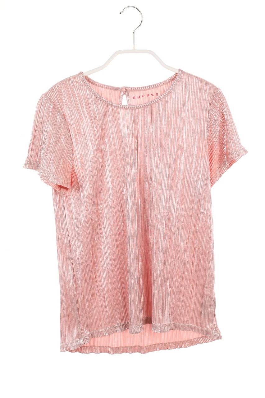 Carou NUTMEG Plissee-T-Shirt mit Metallic-Effekt