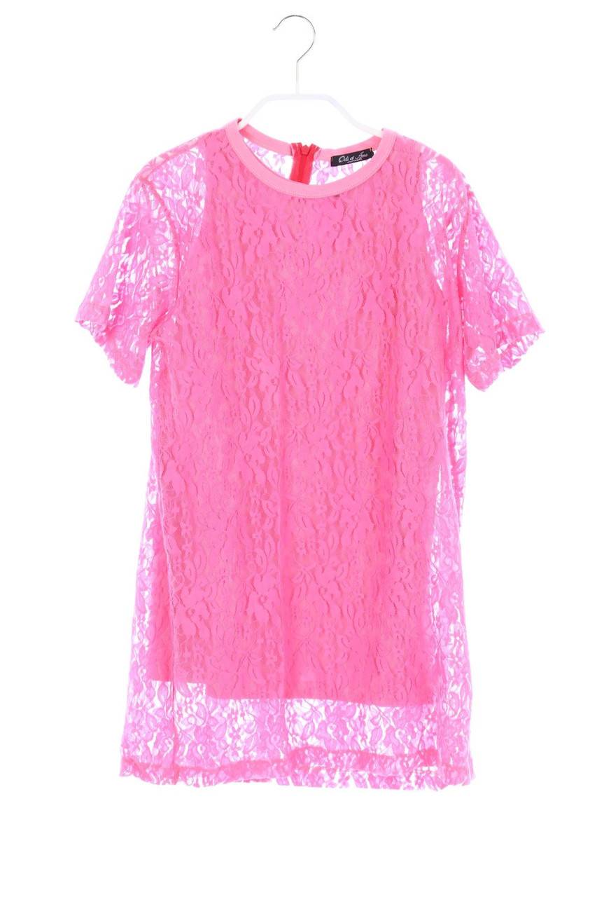 Carou Odi et Amo Spitzen-Kleid mit Statement-Print