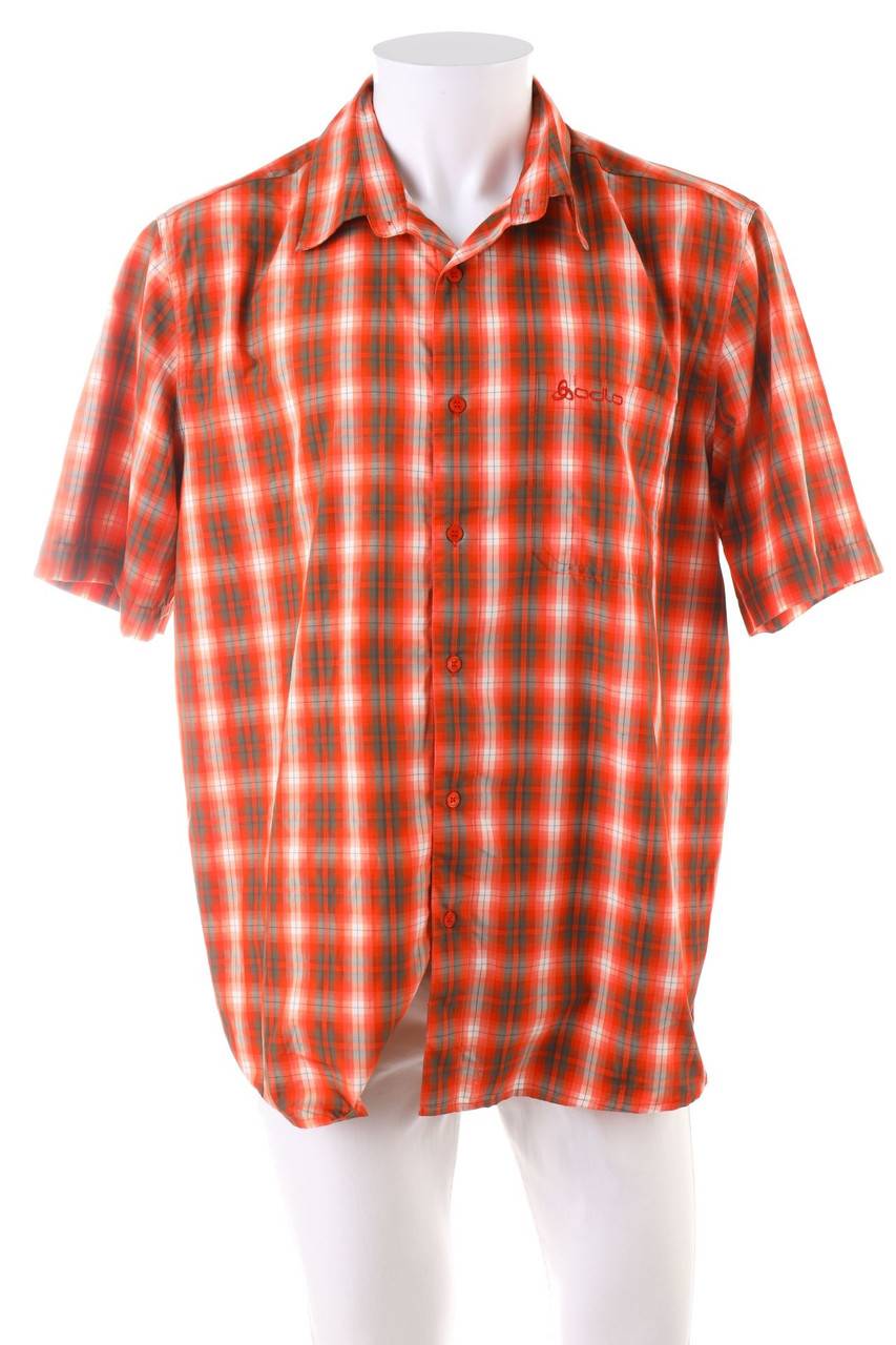 Carou odlo Kurzarm-Hemd mit Karo-Muster