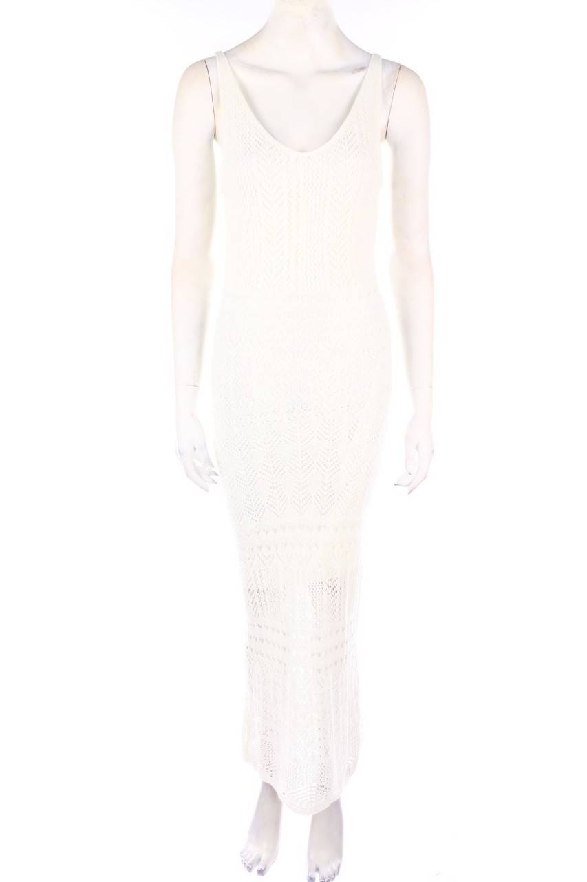 Carou Ohne Label Boho-Maxi-Kleid aus Lochstrick