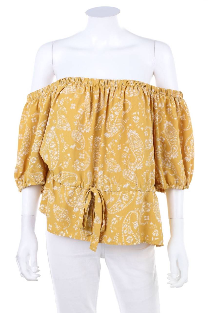 Carou Ohne Label Carmen-Bluse mit floralem Muster