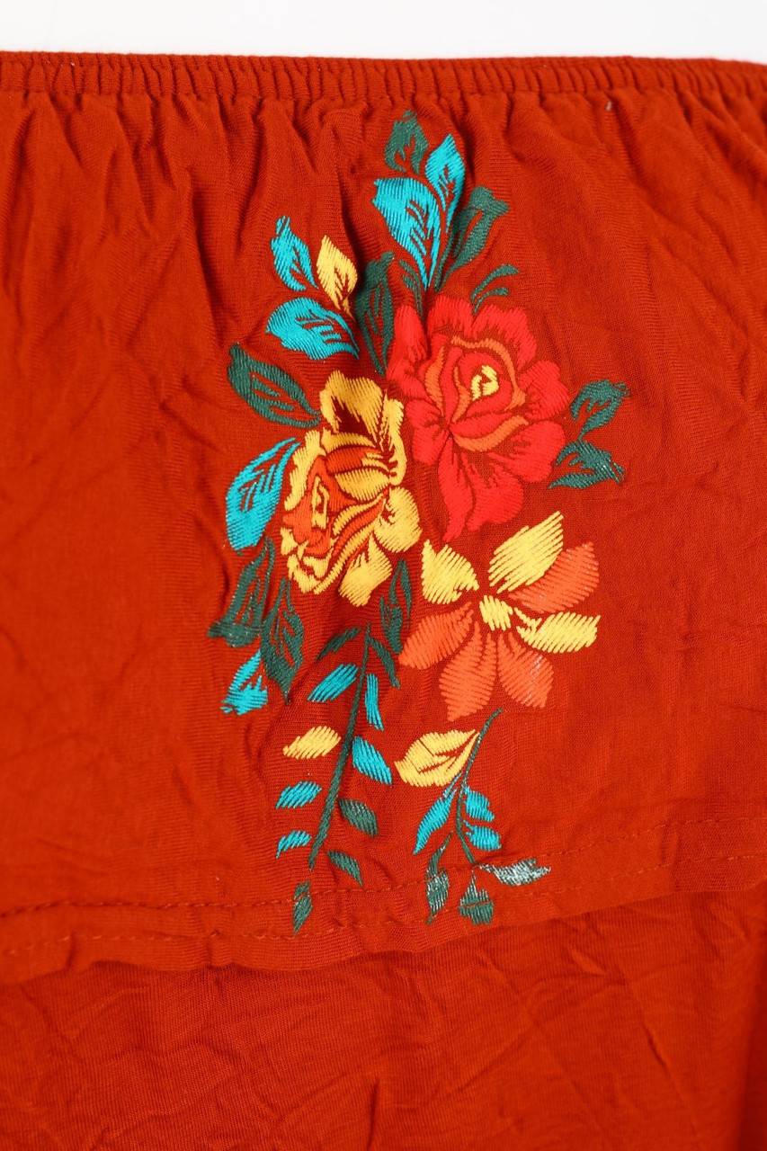 Carou Ohne Label Carmen-Shirt Mit Blumen-Print