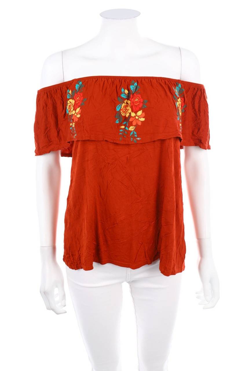 Carou Ohne Label Carmen-Shirt mit Blumen-Print