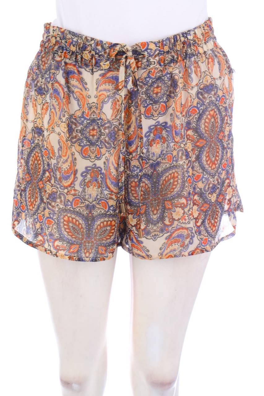 Carou Ohne Label Chiffon-Shorts mit Paisley-Print