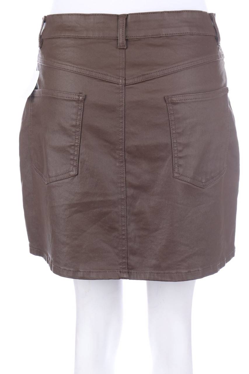 Carou Ohne Label Coated-Mini-Jeansrock