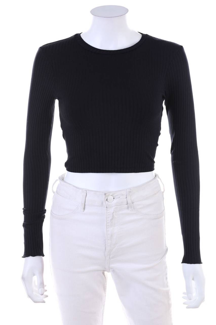 Carou Ohne Label Cropped-Shirt mit langem Ärmel