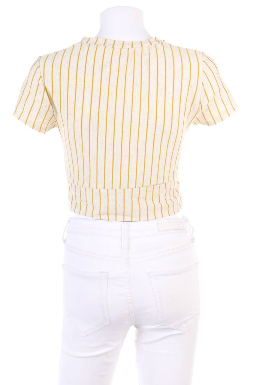 Carou Ohne Label Cropped-Shirt Mit Streifen