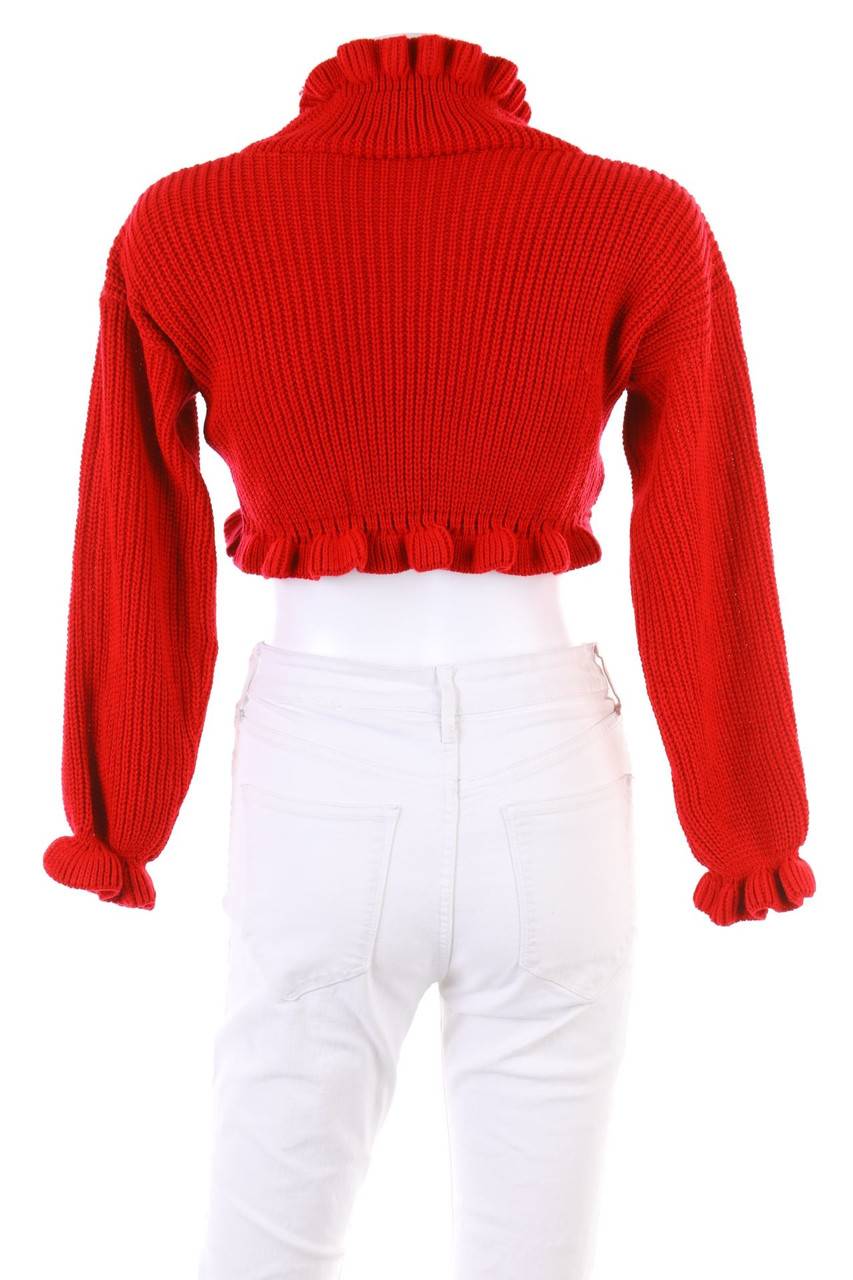 Carou Ohne Label Cropped-Strick-Pullover