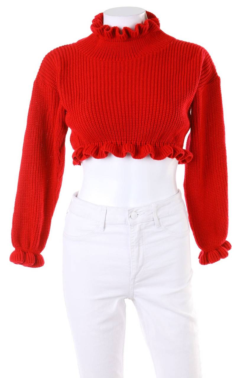 Carou Ohne Label Cropped-Strick-Pullover