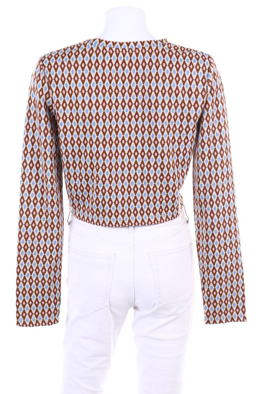 Carou Ohne Label Cropped-Sweatshirt Mit Geo-Print