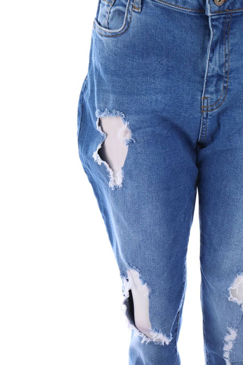 Carou Ohne Label Destroyed Cropped-Jeans