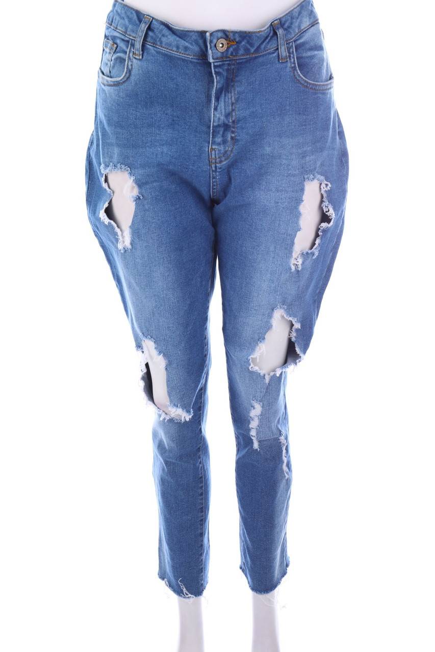 Carou Ohne Label Destroyed Cropped-Jeans