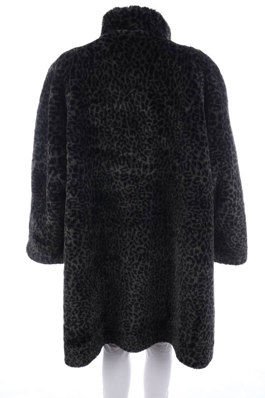 Carou Ohne Label Fake Fur-Mantel Mit Animal-Print