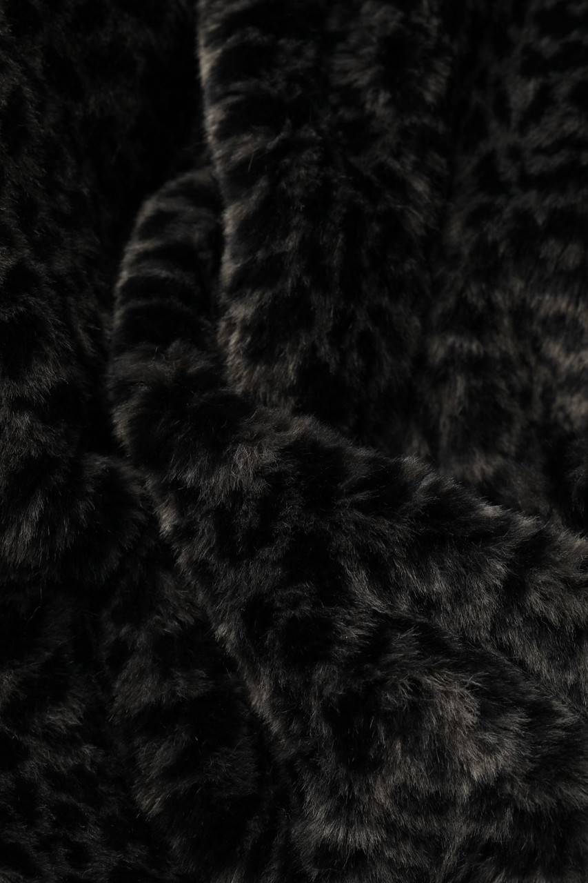 Carou Ohne Label Fake Fur-Mantel Mit Animal-Print