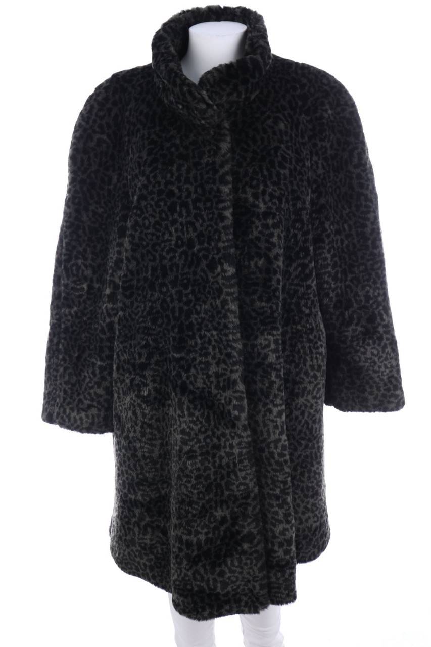Carou Ohne Label Fake Fur-Mantel mit Animal-Print