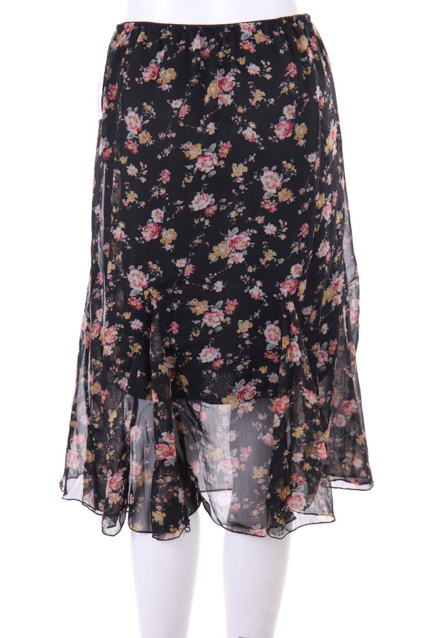 Carou Ohne Label Godet-Rock Mit Blumen-Print