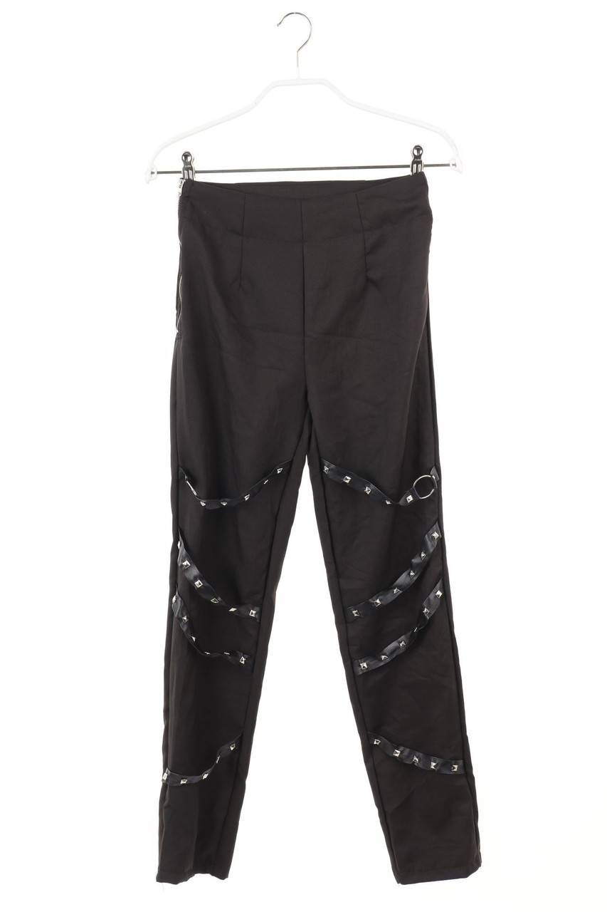 Carou Ohne Label Hose mit Kunstleder-Details