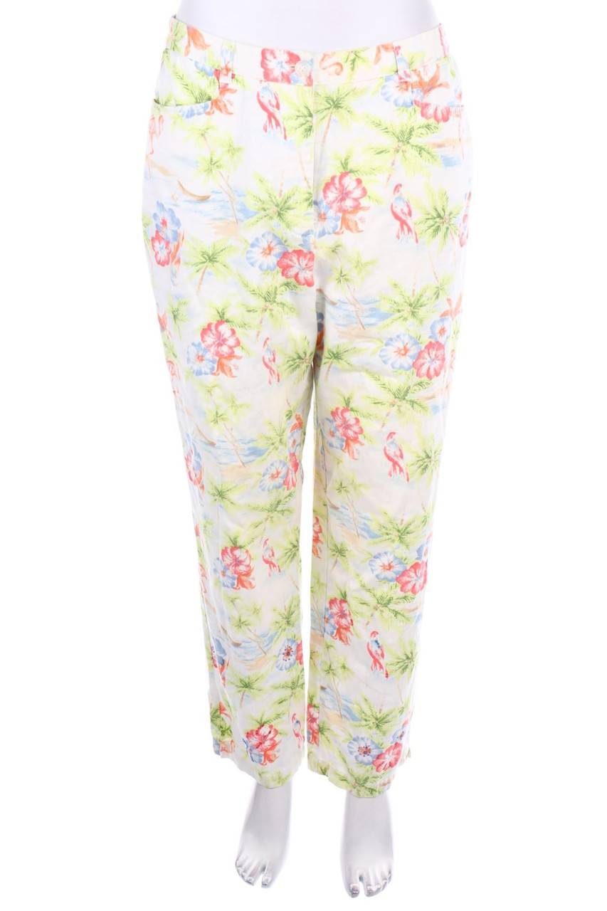 Carou Ohne Label Hose mit Tropical Print