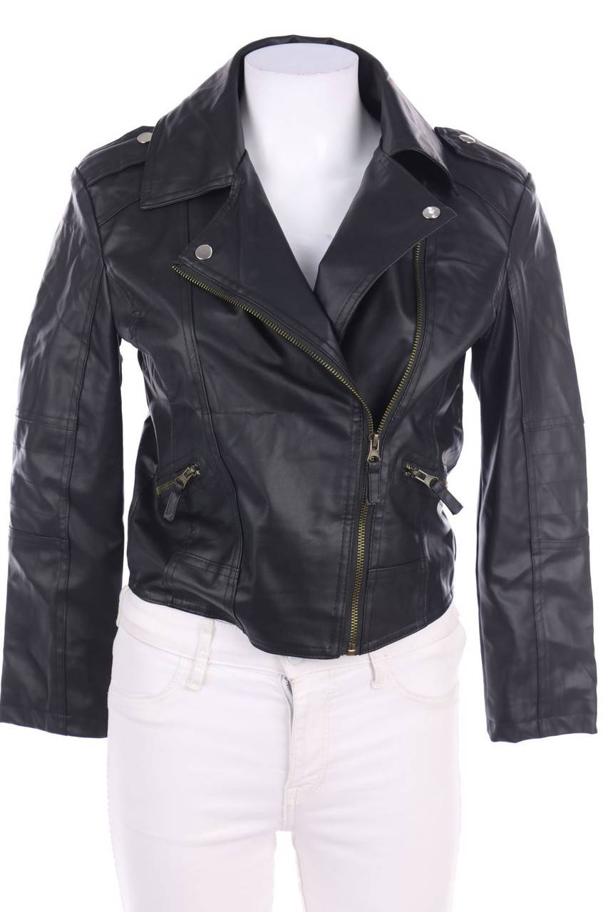 Carou Ohne Label Kunstlederjacke Mit Print
