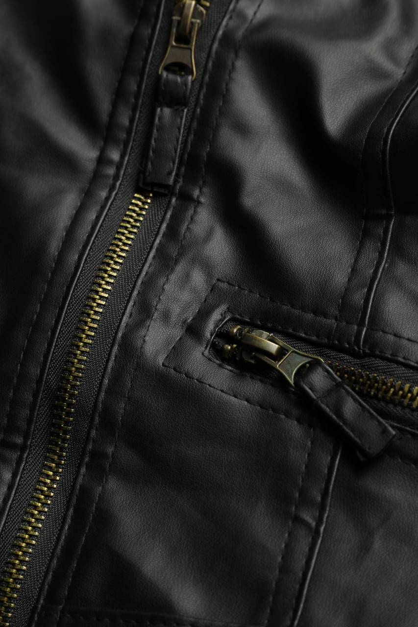 Carou Ohne Label Kunstlederjacke Mit Print