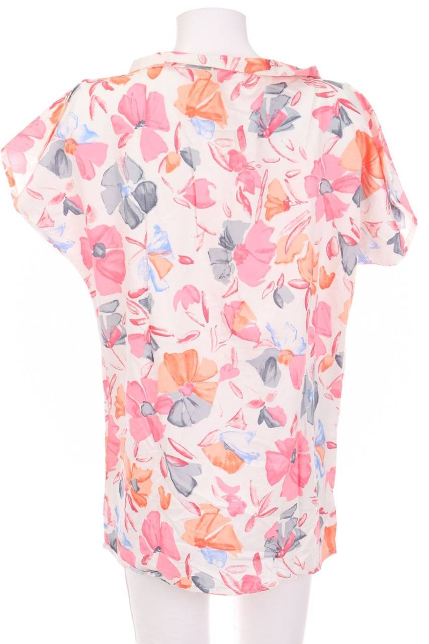Carou Ohne Label Kurzarm-Bluse Mit Floralem Muster