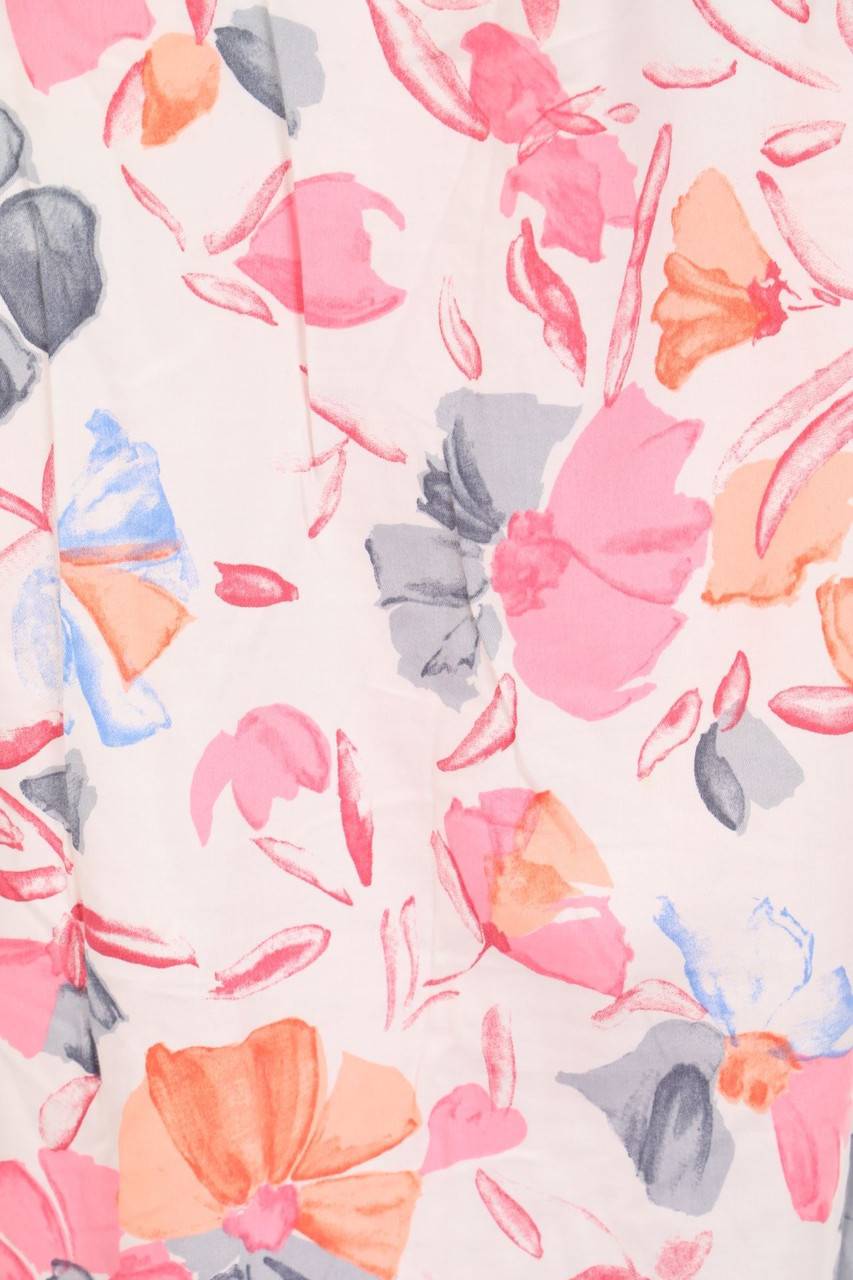 Carou Ohne Label Kurzarm-Bluse Mit Floralem Muster