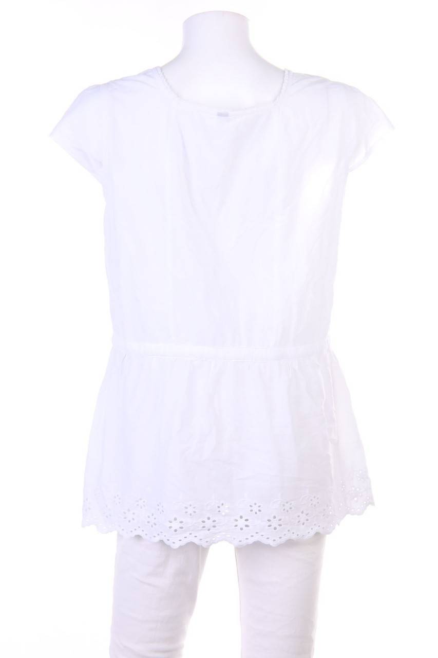 Carou Ohne Label Kurzarm-Bluse Mit Stickereien