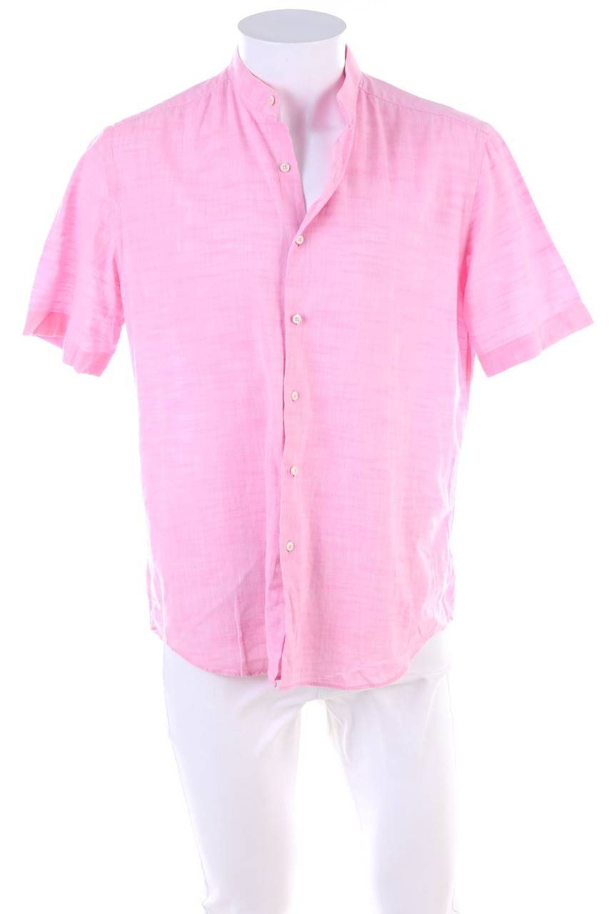 Carou Ohne Label Kurzarm-Hemd Casual uni