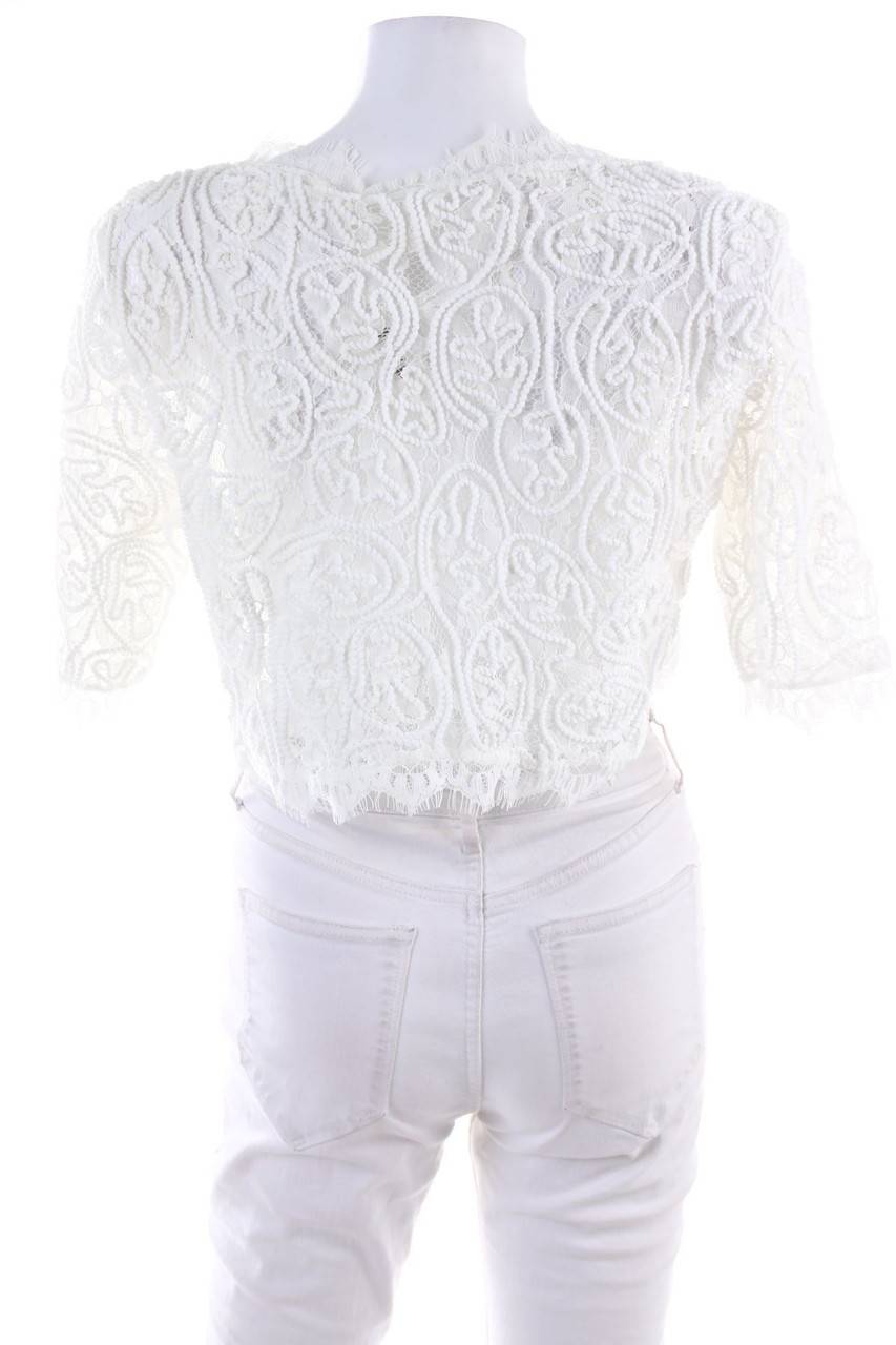 Carou Ohne Label Kurzarm-Shirt Aus Spitze