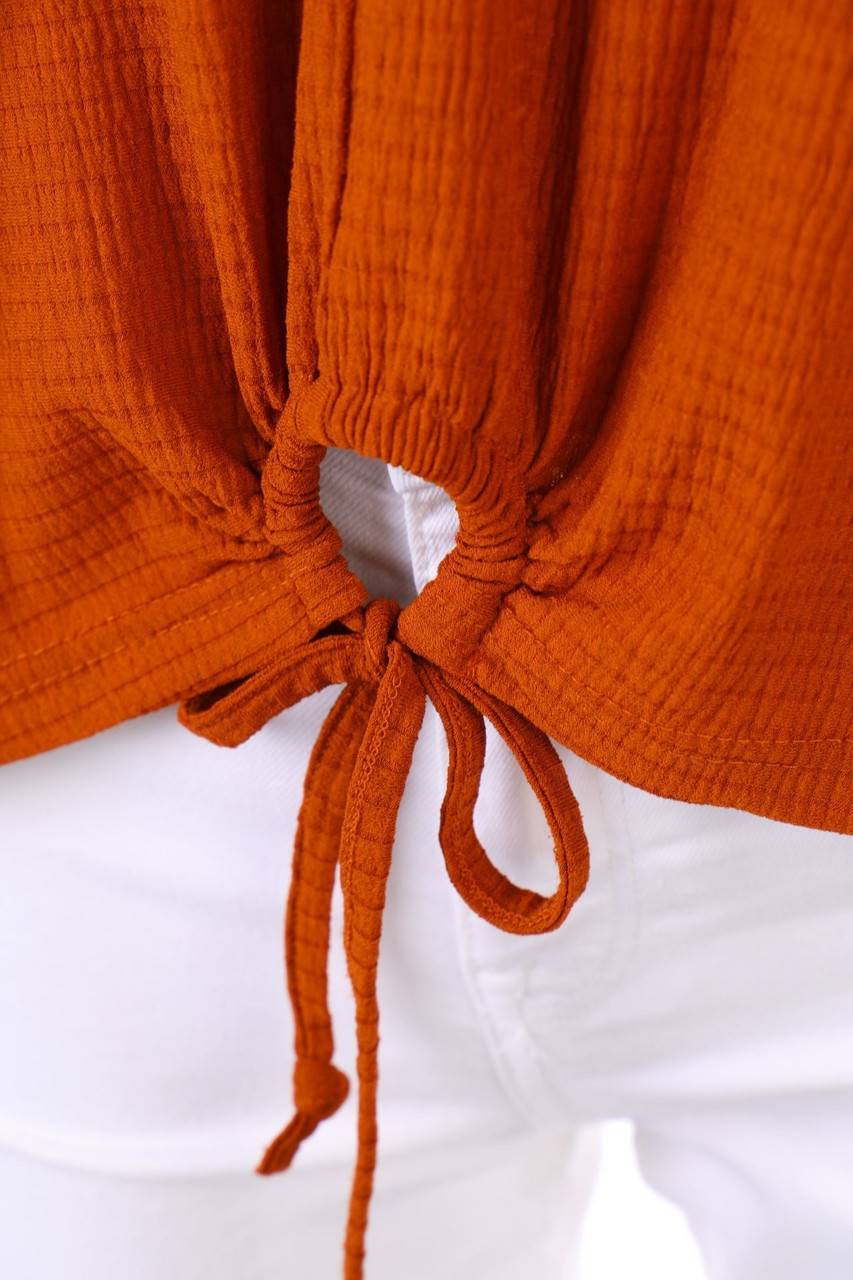 Carou Ohne Label Kurzarm-Shirt Mit Schleife