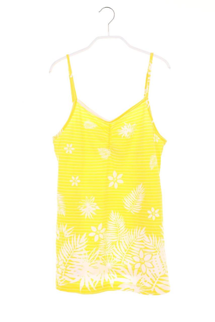 Carou Ohne Label Long-Top mit Tropical Print