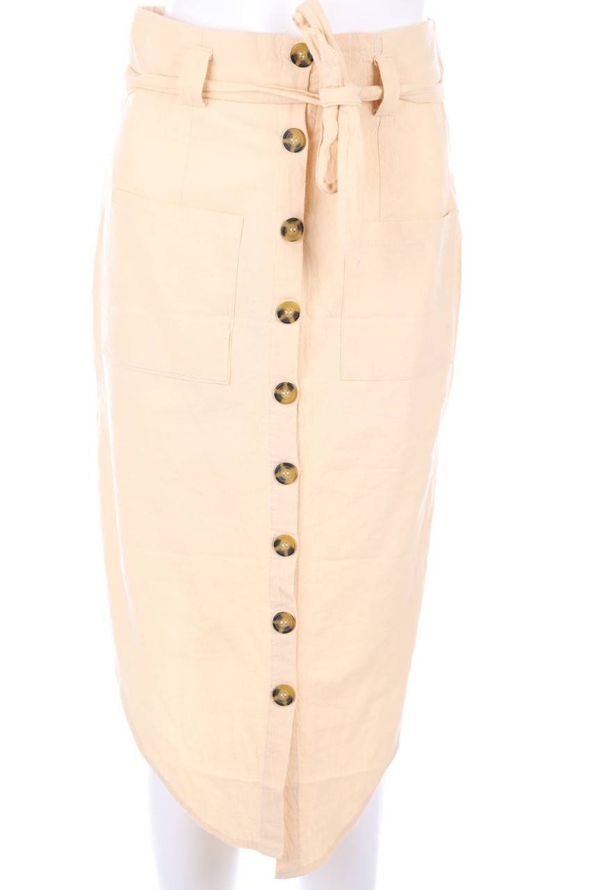 Carou Ohne Label Midirock mit aufgesetzten Taschen