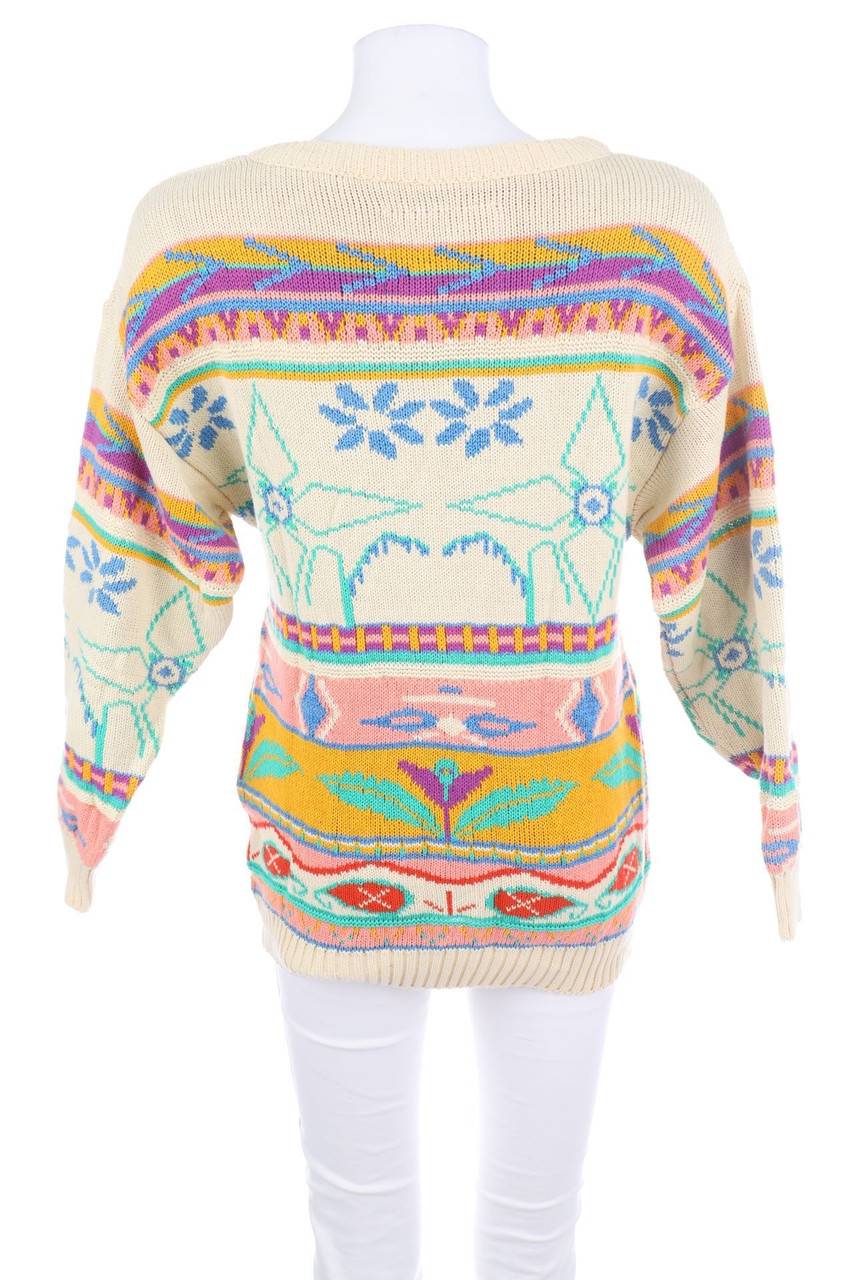 Carou Ohne Label Muster-Baumwoll-Pullover