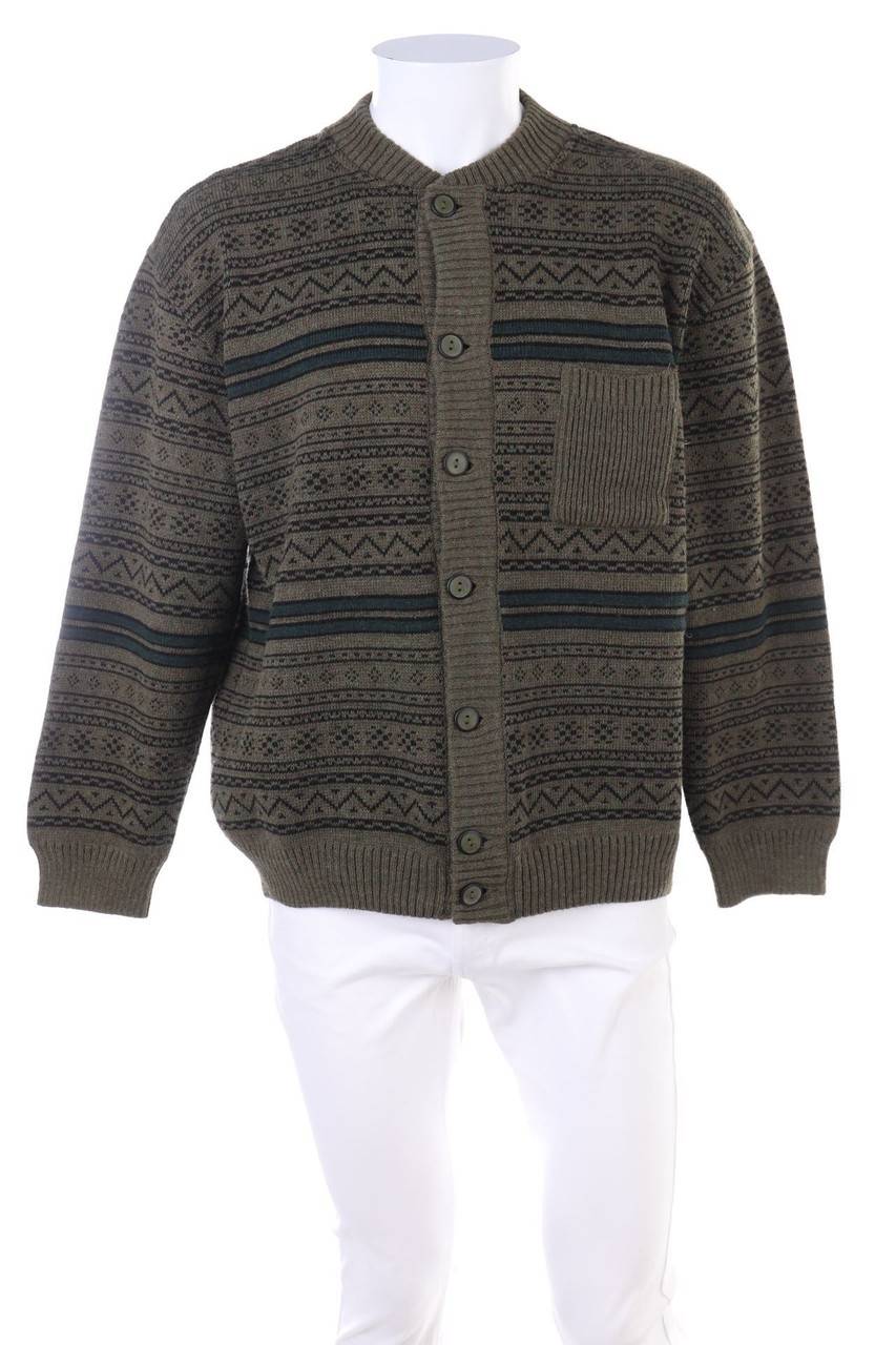 Carou Ohne Label Muster-Cardigan mit Wolle