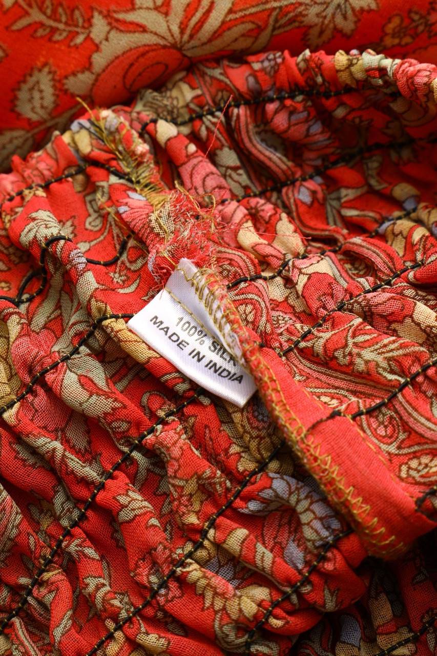 Carou Ohne Label Seidenkleid Mit Muster