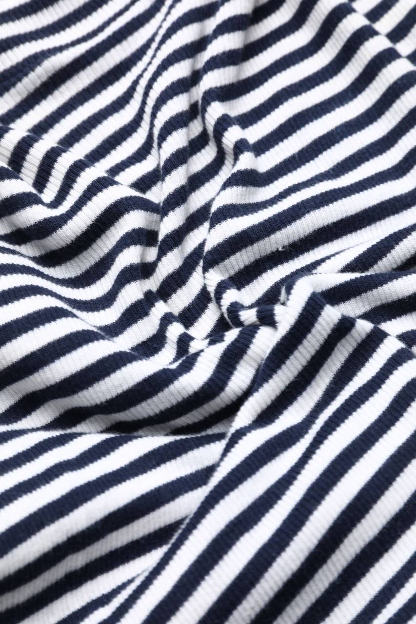 Carou Ohne Label Streifen-Kleid Mit Rollkragen