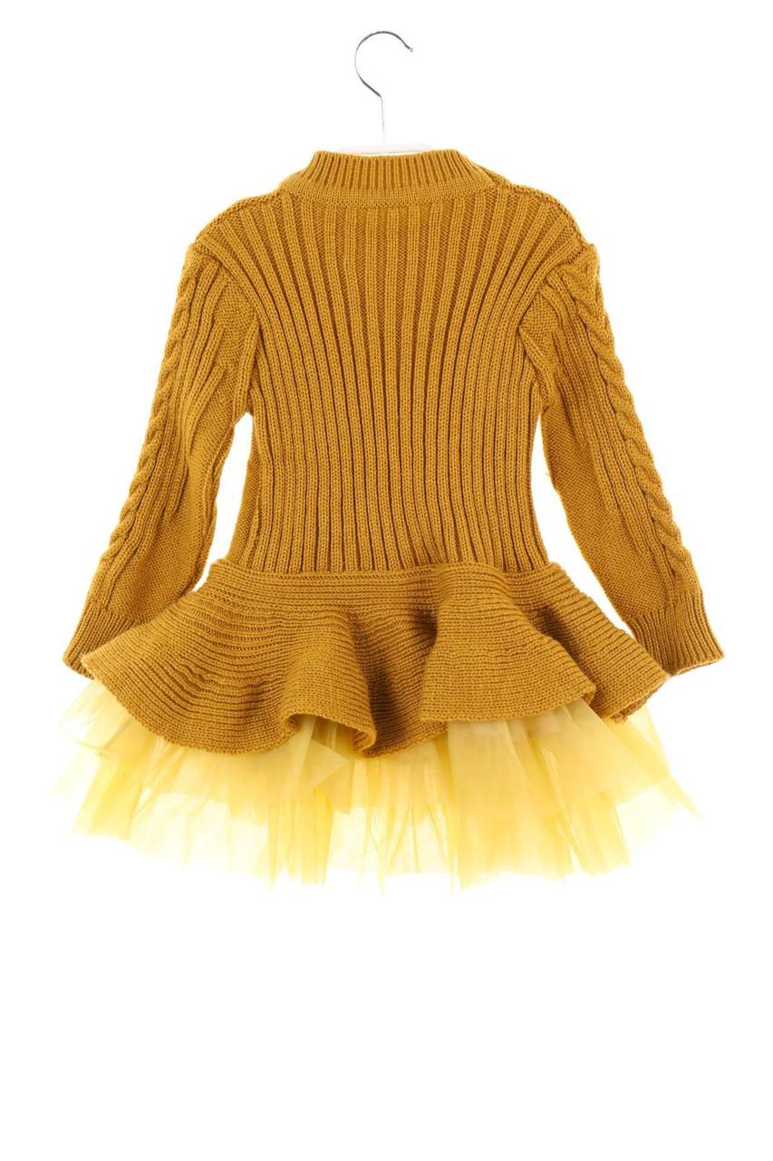 Carou Ohne Label Strick-Kleid Mit Volants