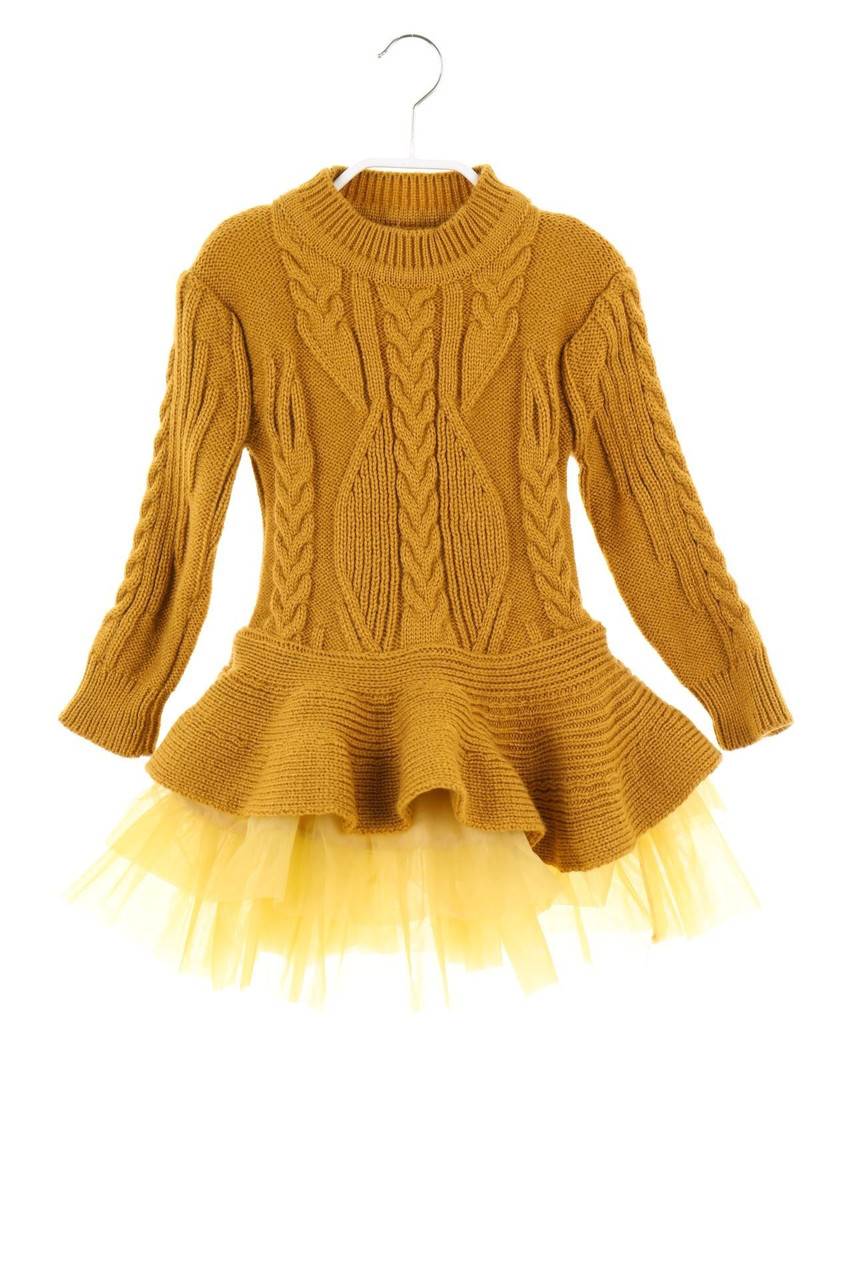 Carou Ohne Label Strick-Kleid mit Volants