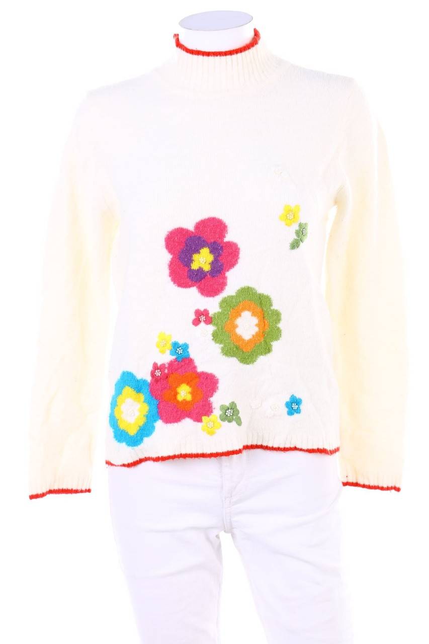 Carou Ohne Label Strick-Pullover mit Stickereien