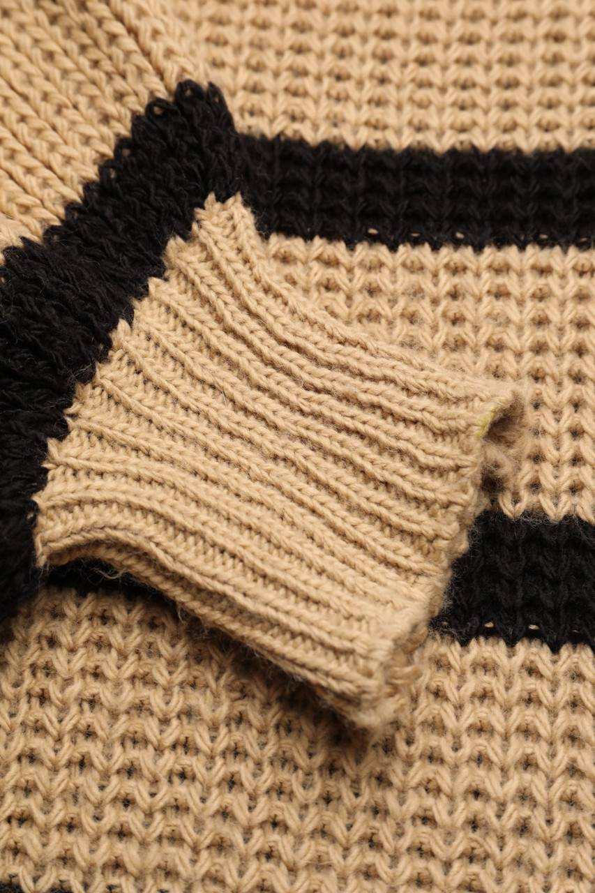 Carou Ohne Label Strick-Pullover Mit Streifen