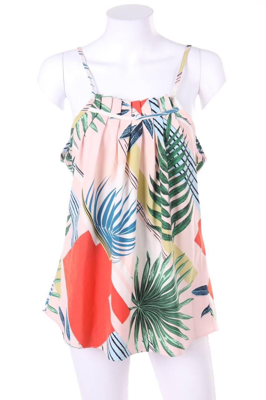 Carou Ohne Label Top mit Tropical Print