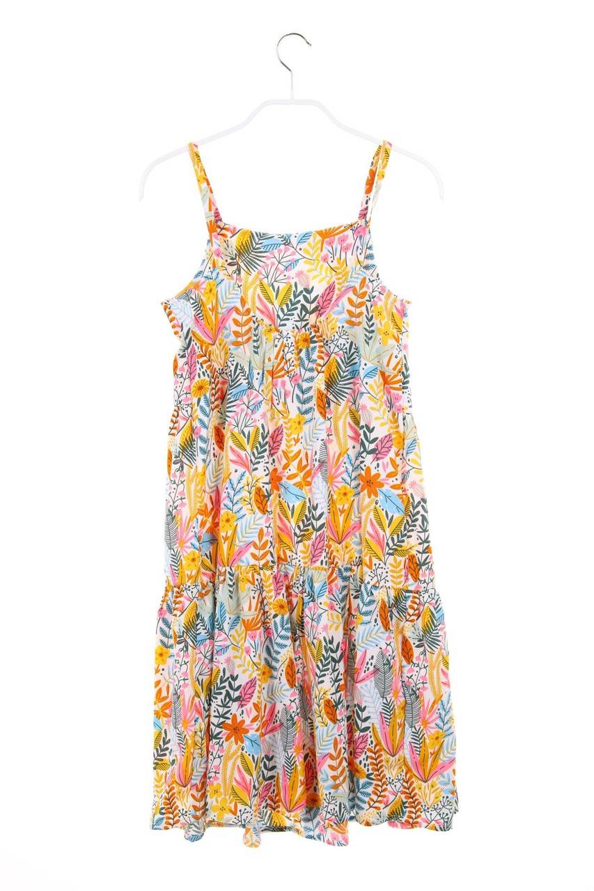 Carou Ohne Label Träger-Kleid Mit Floralem Muster