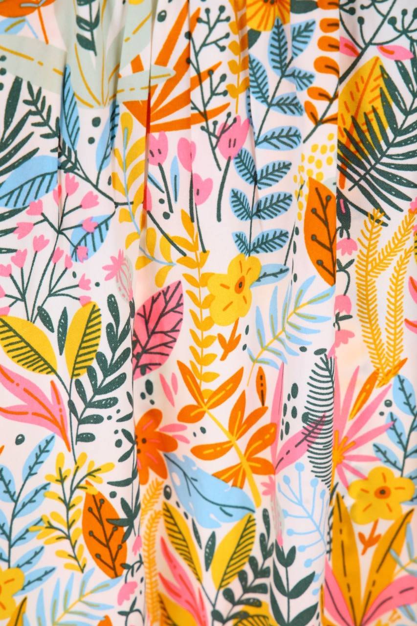 Carou Ohne Label Träger-Kleid Mit Floralem Muster