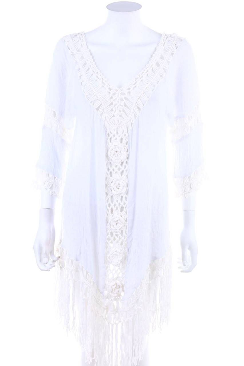 Carou Ohne Label Tunika-Bluse mit Fransen