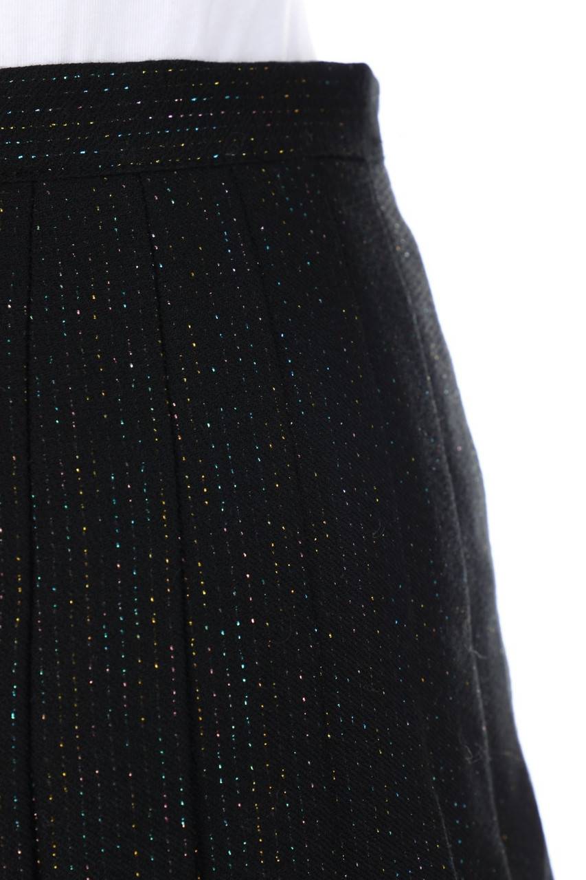 Carou Ohne Label Vintage-Falten-Rock Mit Glitzer