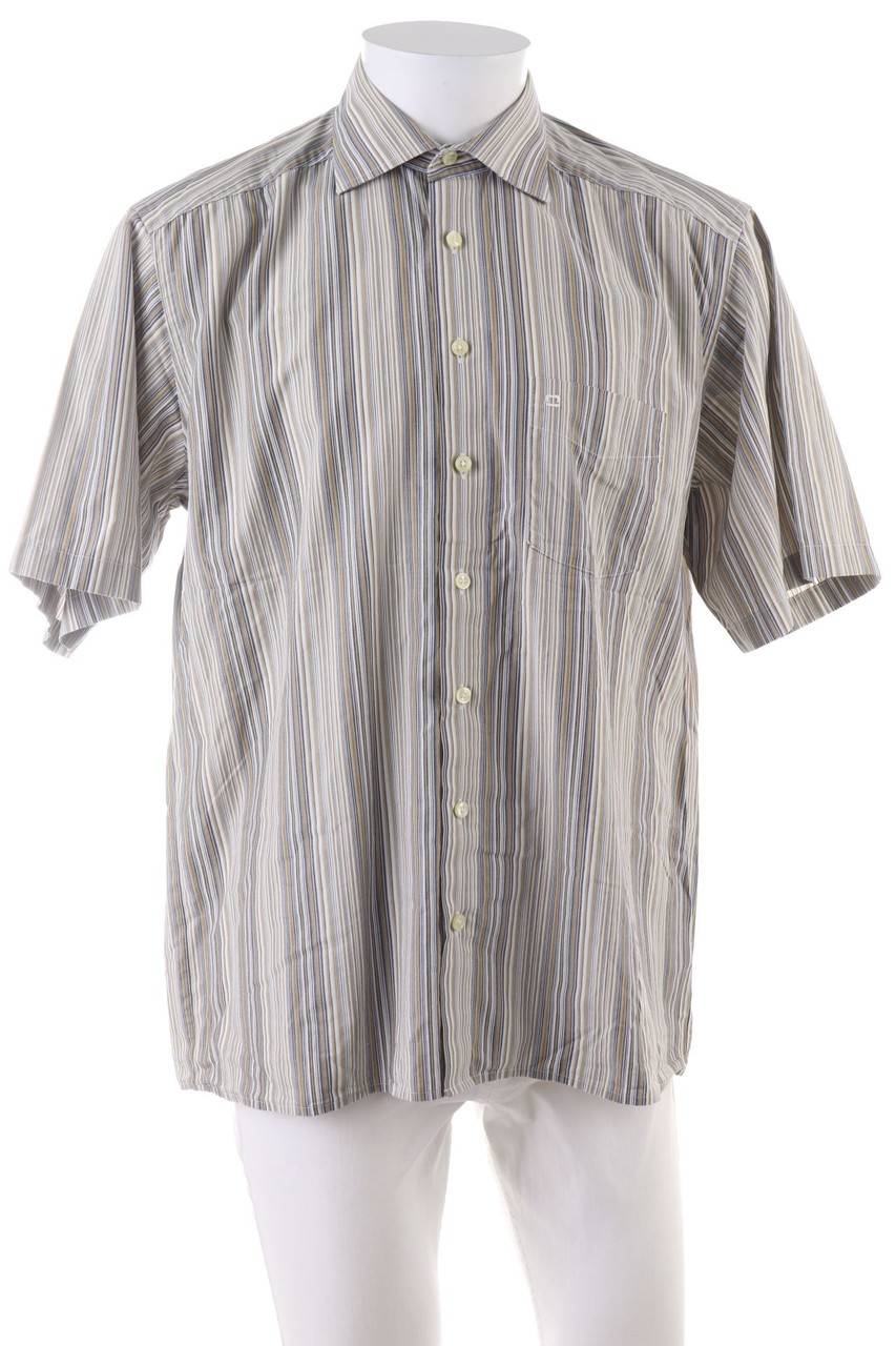 Carou OLYMP gestreiftes Kurzarm-Hemd