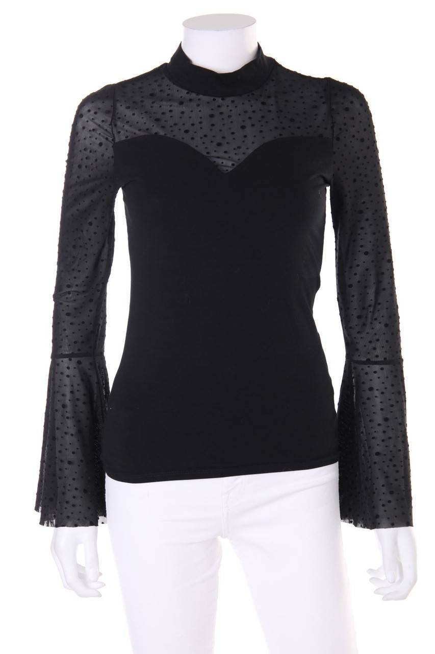 Carou ONLY Bluse mit Mesh-Einsatz