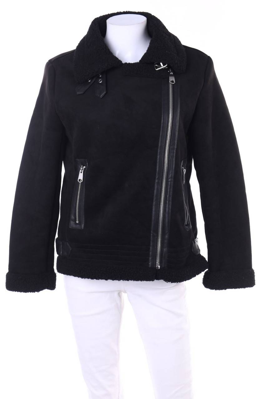 Carou ONLY Faux Shearling-Jacke im Biker-Stil