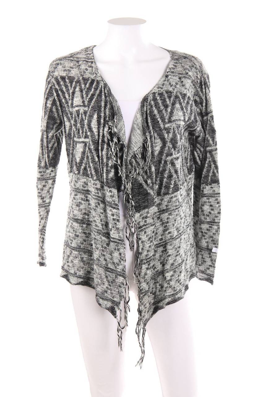 Carou ONLY Muster-Cardigan mit Fransen